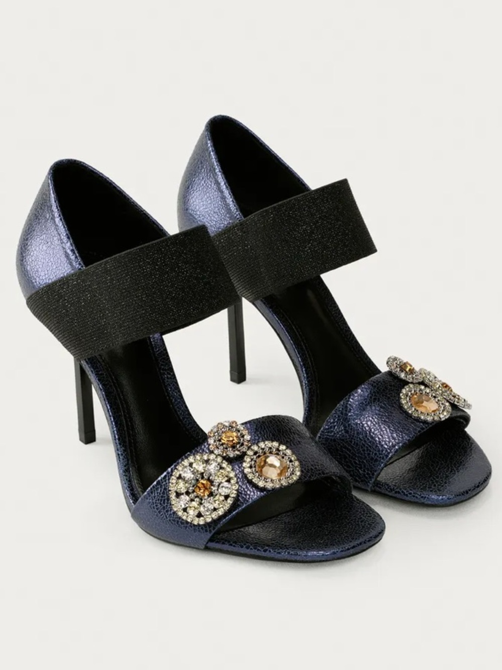 MARISA BERENSON X ZARA LEATHER HEELED SANDALS